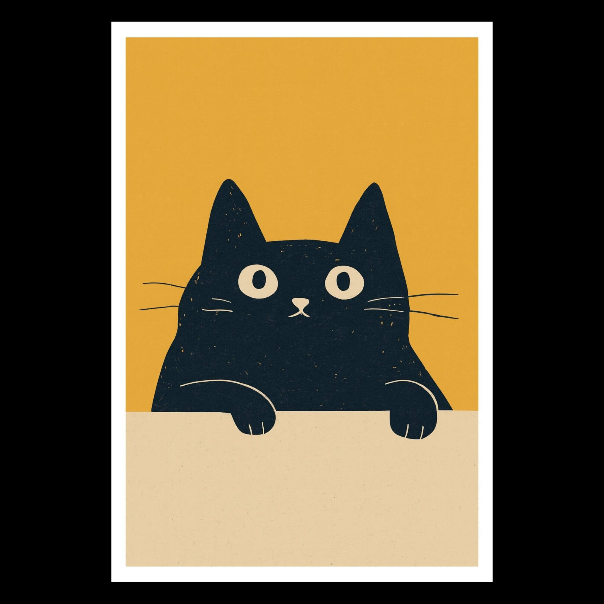 Minimalist Black Cat Wall Art, Modern Cat Illustration Print, Cute Cat Decor, Scandinavian Pet Artwork, Bold Cat Poster, Cat Lover Gift - Image 4